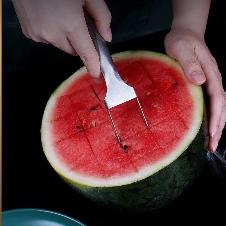 2-in-1 Watermelon Slicer & Fork – Multi-Purpose Fruit Cutter for Kitchen