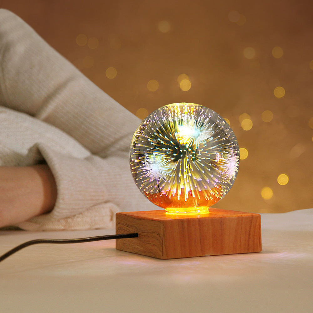 USB Crystal Ball Night Light – Magical LED Home Decor
