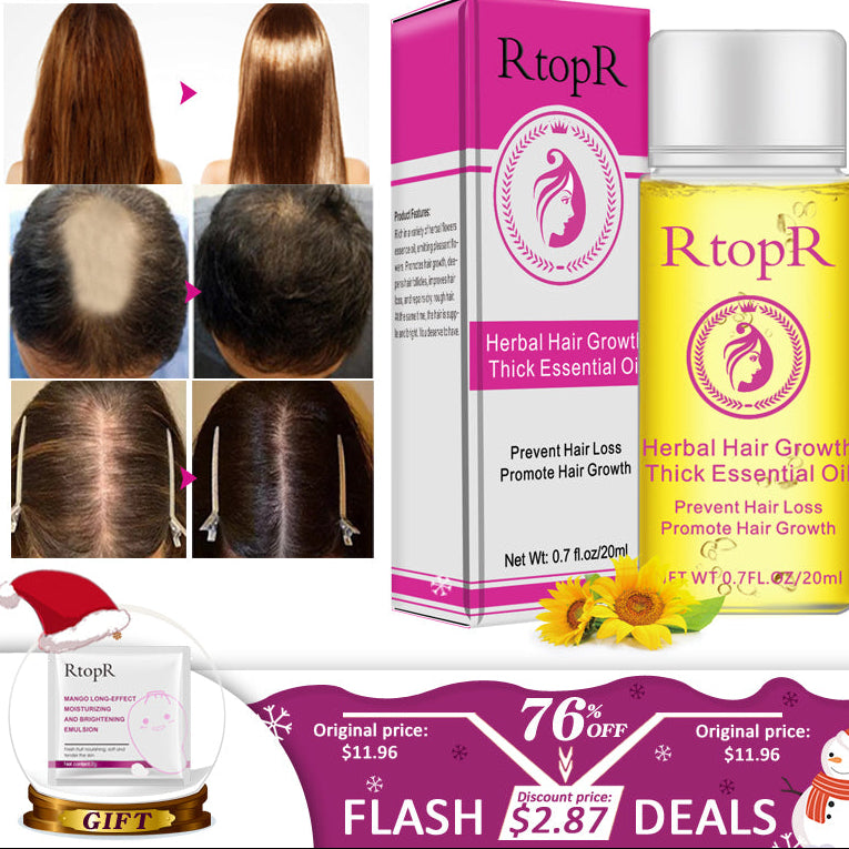 Hair Growth Booster Oil – Anti Hair Loss Serum for Longer, Thicker Hair