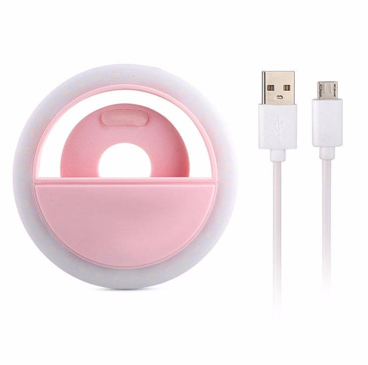 RK12 LED Selfie Ring Light – USB Rechargeable Clip-On Phone Light
