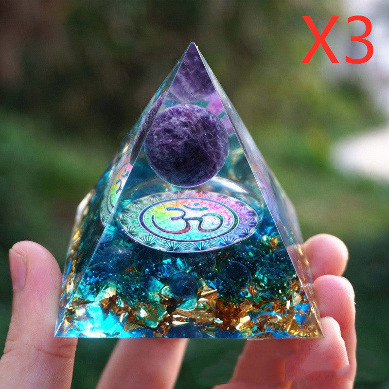 Natural Crystal Stone Pyramid – Energy Balance Decor for Home Desk Office Interior Styling