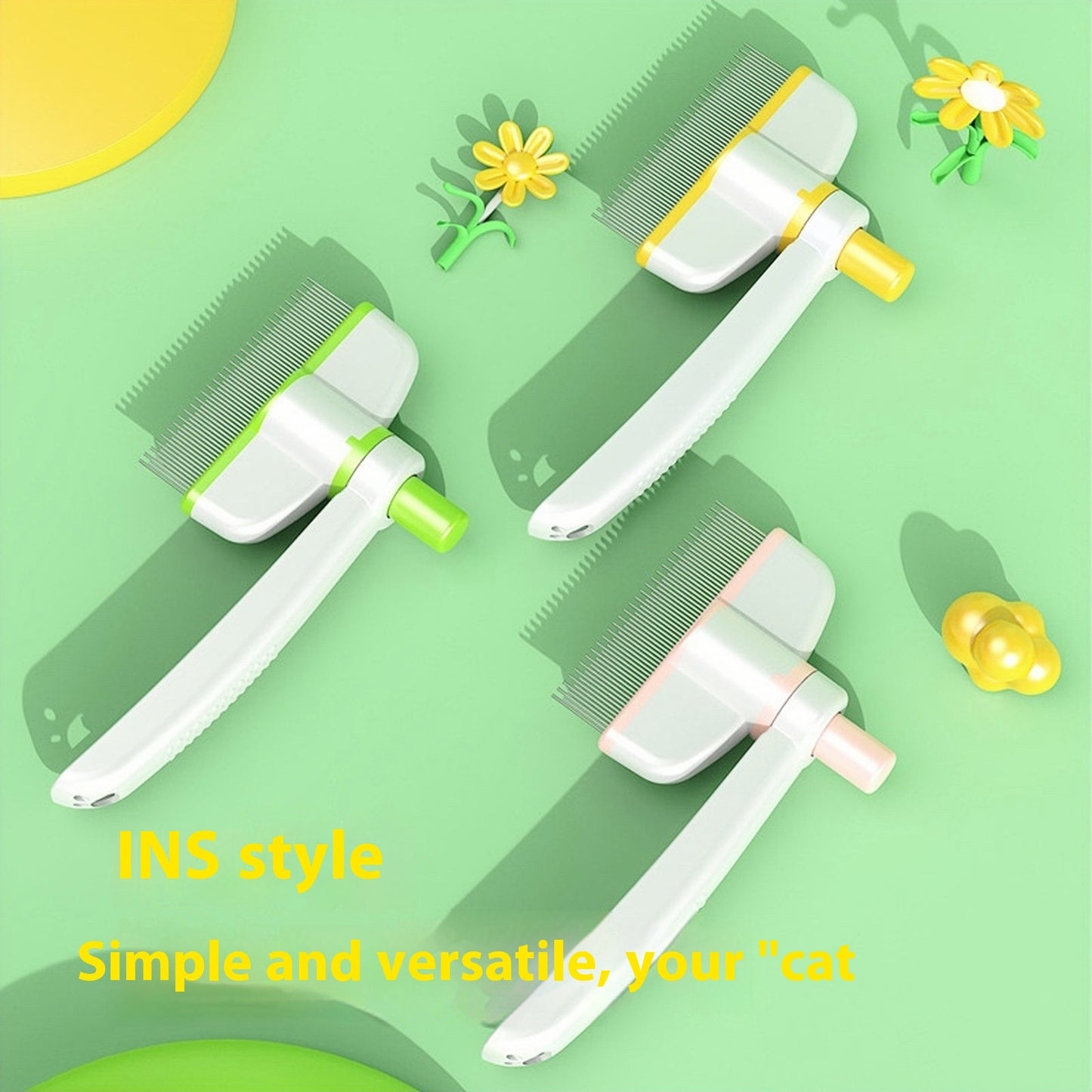 Ultimate Cat Grooming Brush | Self-Cleaning Deshedding Tool for Dogs & Cats