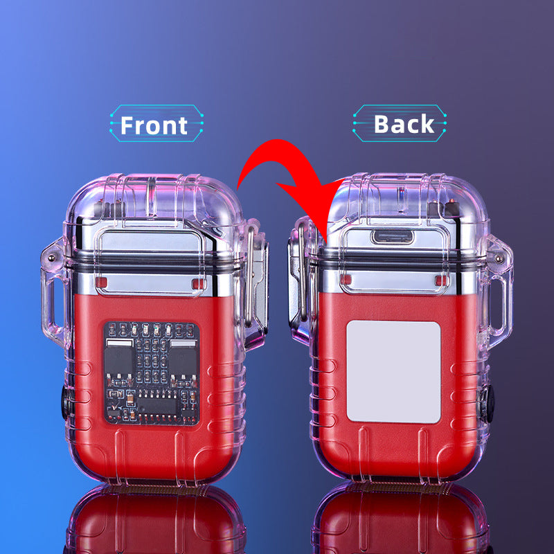 Transparent Shell Double Arc Lighter - USB Rechargeable