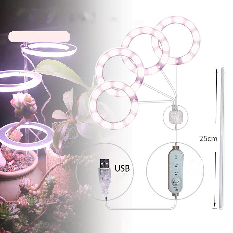 Portable LED Grow Lamp for Plants – Full Spectrum Indoor Plant Light