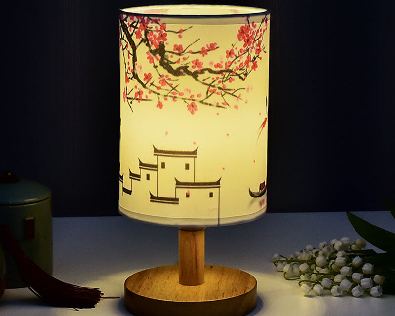 Cozy LED Table Lamp for Bedroom – Chinese Style Bedside Night Light Decor