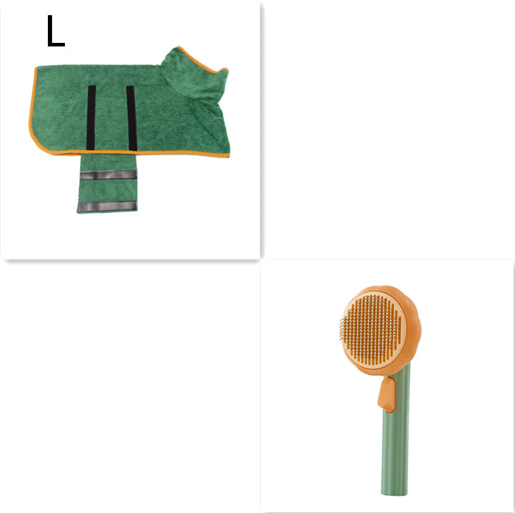 Pet Grooming Comb – Steel Wire Hair Removal Brush for Cats & Dogs