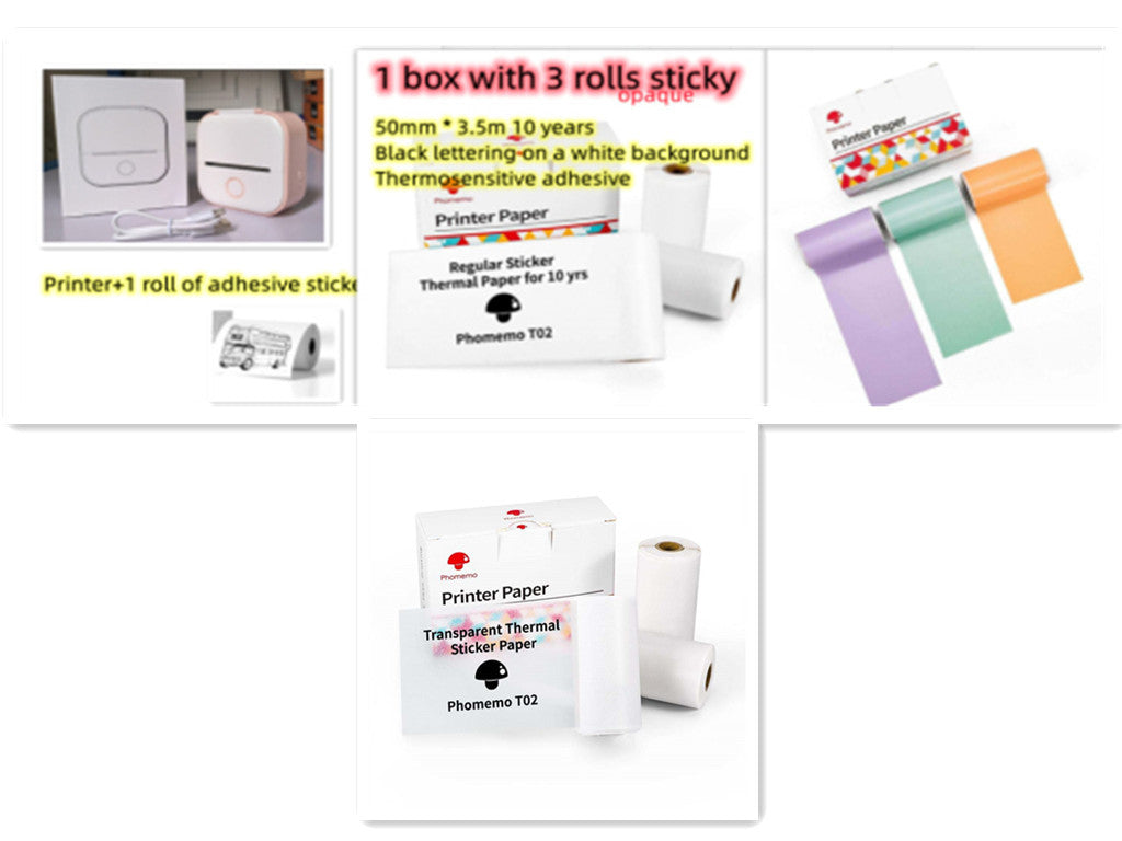 Mini Label & Photo Printer – Easy, Quick, Portable