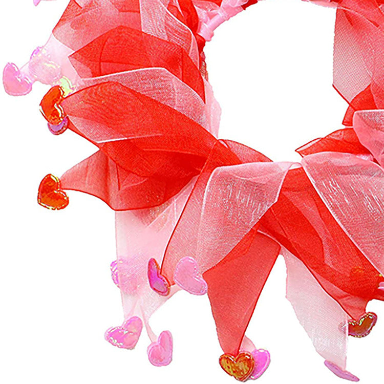 Valentine’s Dog Photo Props – Cute Pet Scarf & Hairband Dress-Up Set