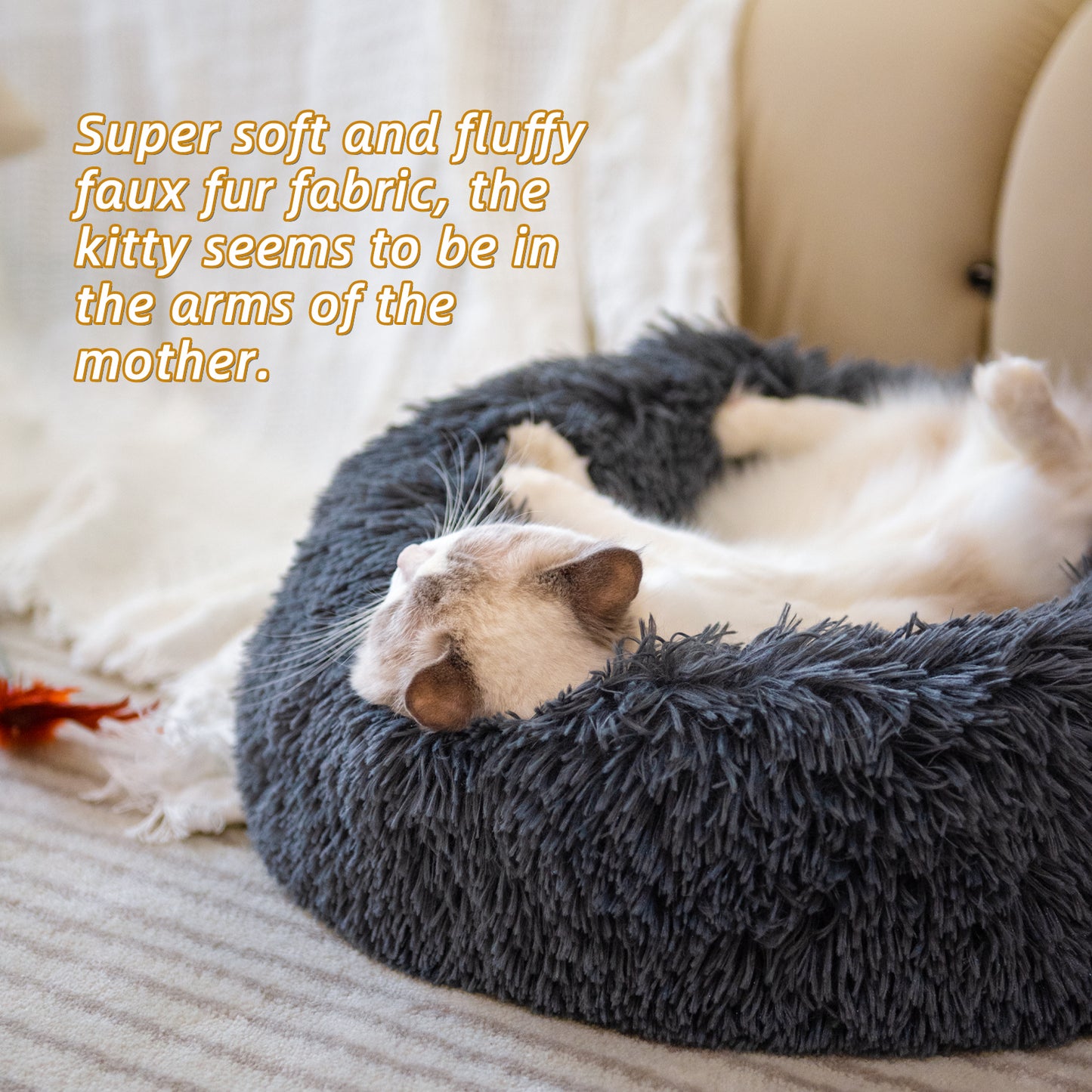 Comfort Pet Bed for Small Dogs – Premium Plush Round Puppy & Cat Nest