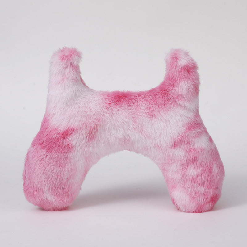 Calming Cat Bed Plush Pillow – Super Soft Tie-Dye Pet Cushion