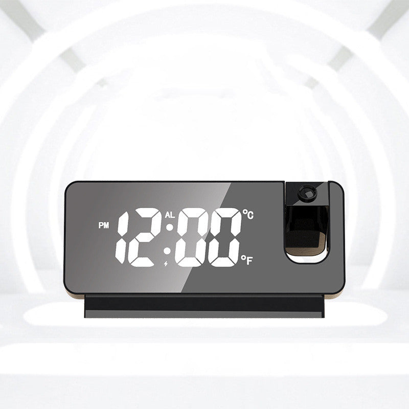Smart LED Projection Alarm Clock – Mirror Display Digital Clock for Bedroom