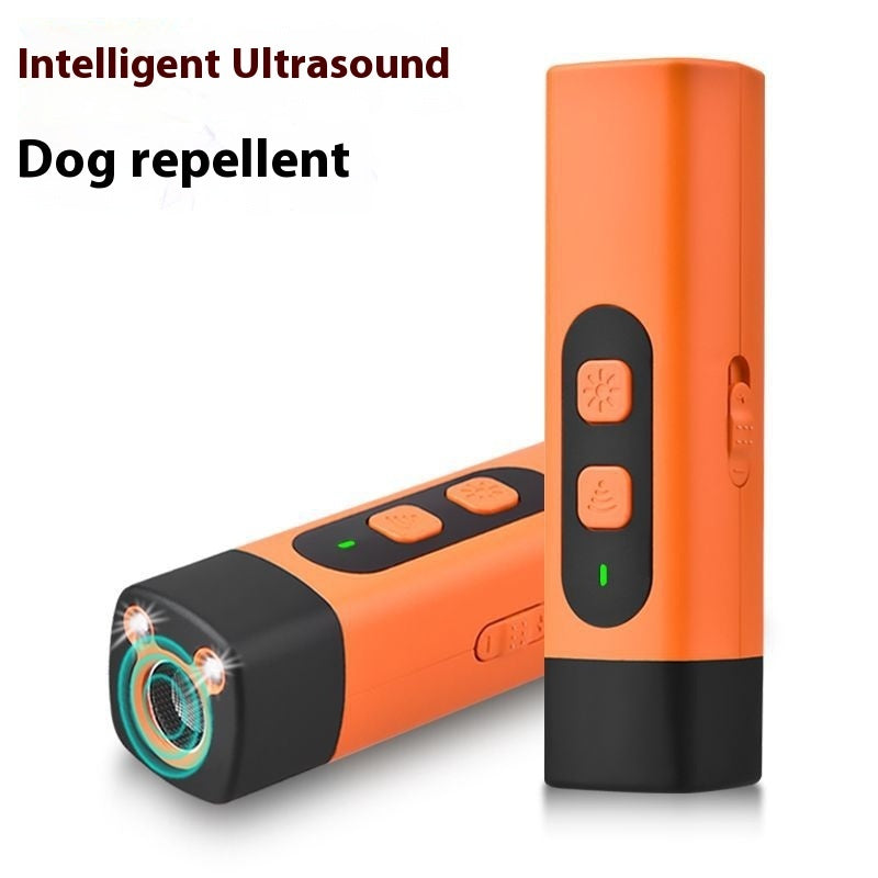 Pet Dog Training Device – Ultrasonic Anti-Bark Repeller with Rechargeable LED Light