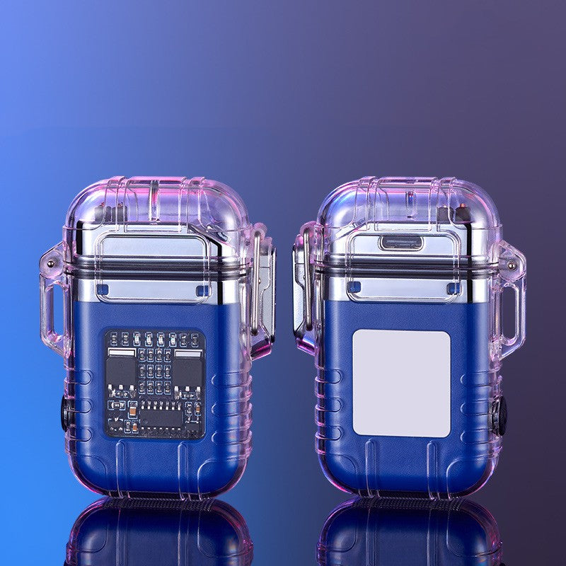 Transparent Shell Double Arc Lighter - USB Rechargeable