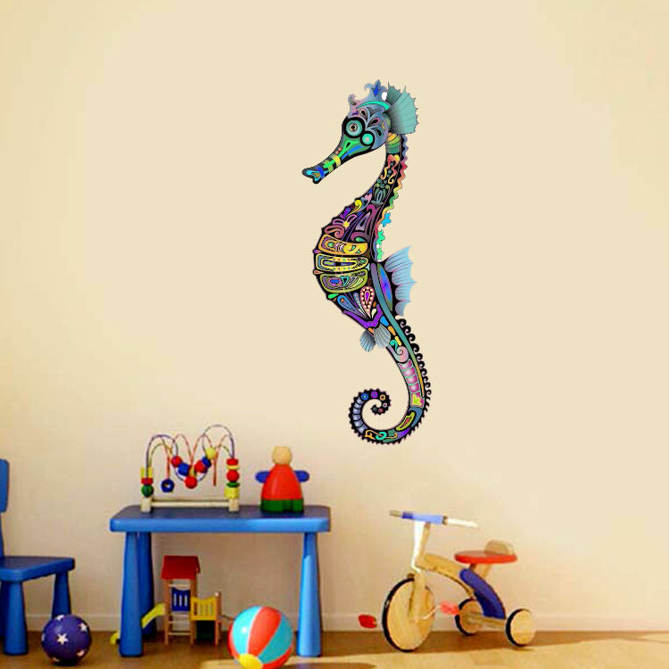 Ocean Theme Seahorse Wall Decal – Waterproof Home Decor Mural Sticker