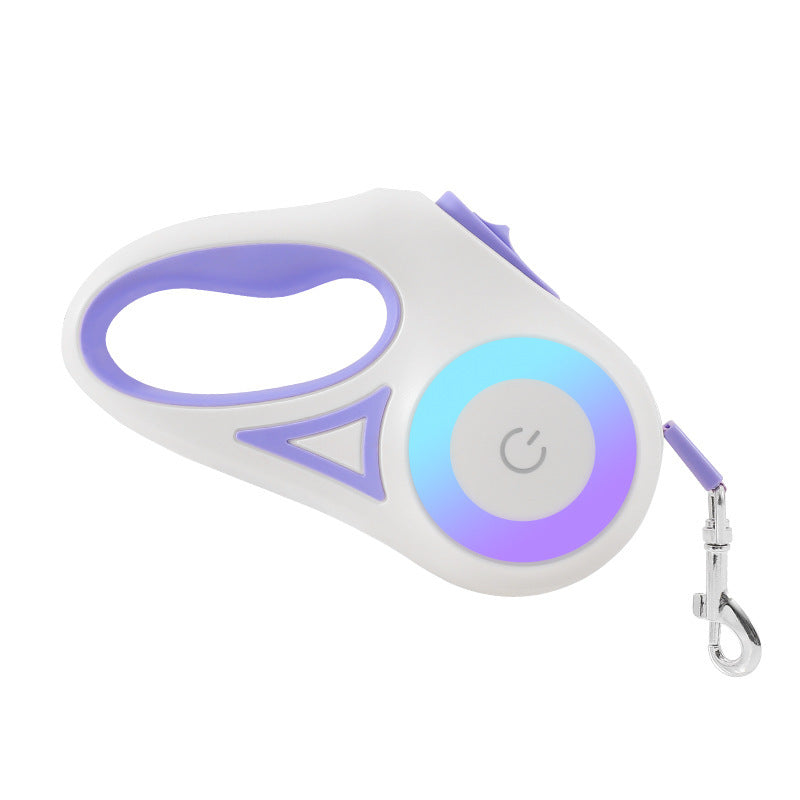 Rechargeable LED Retractable Dog Leash | Safe Night Walking Pet Leash