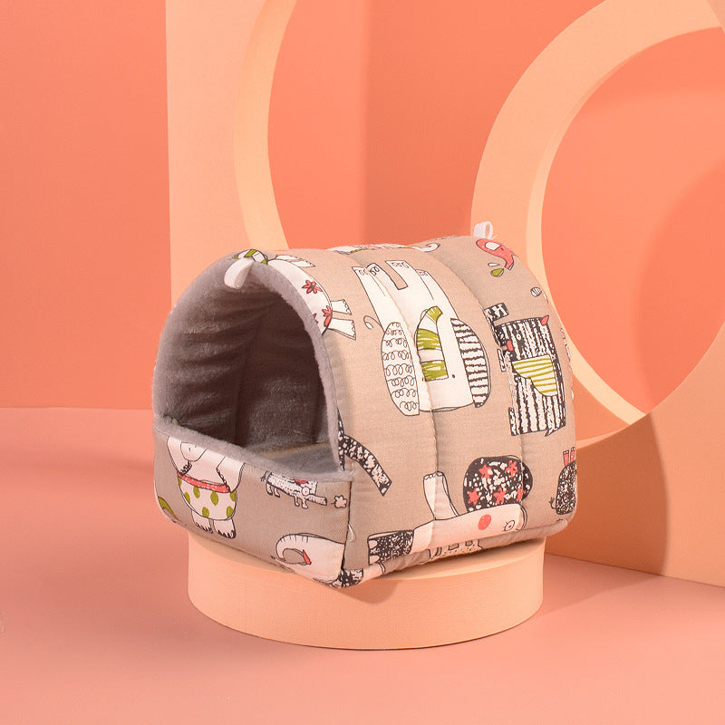 Breathable Hamster Bed Cotton Nest Soft Warm Small Pet Sleeping House