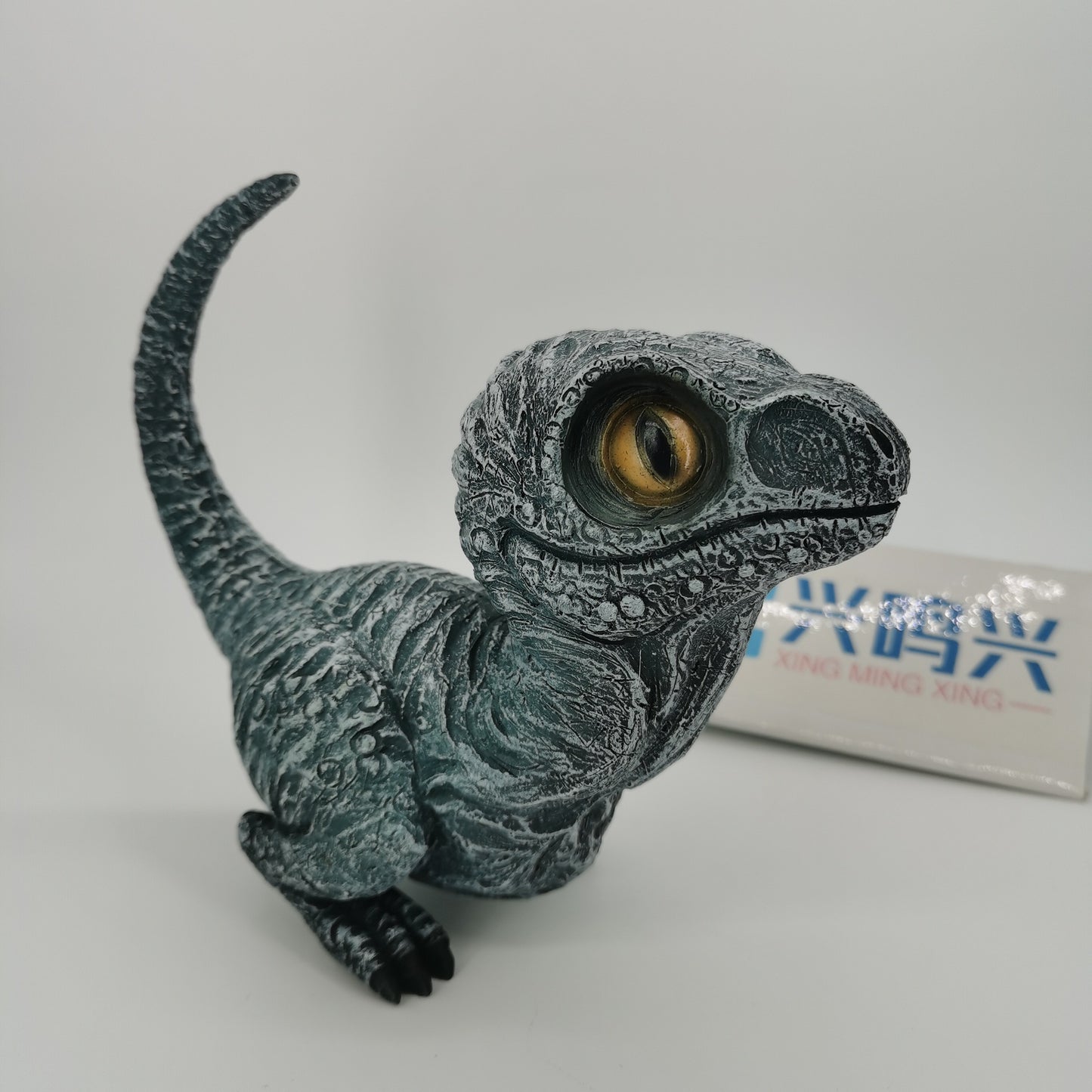 Realistic Cute Dinosaur Figurine – Resin Velociraptor Ornament for  Home Decoration