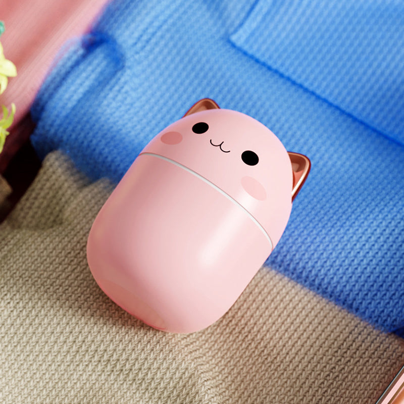 Cat Mini Air Humidifier – USB Cool Mist Diffuser for Bedroom, Office & Car Use