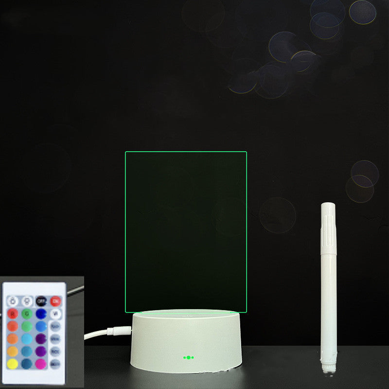 Glow Writing 3D Acrylic Board – LED Message Night Light for Notes, Reminders & Home Decor