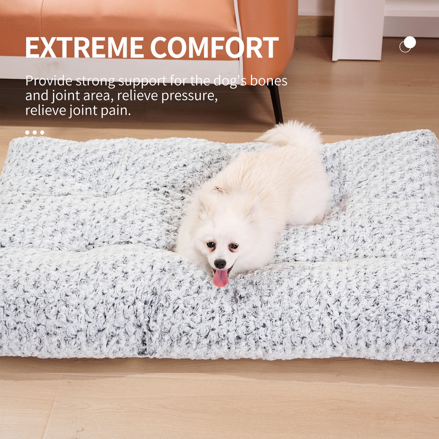 Soft Cozy Dog Bed – Plush Velvet Kennel Mat, Washable & Pet-Friendly
