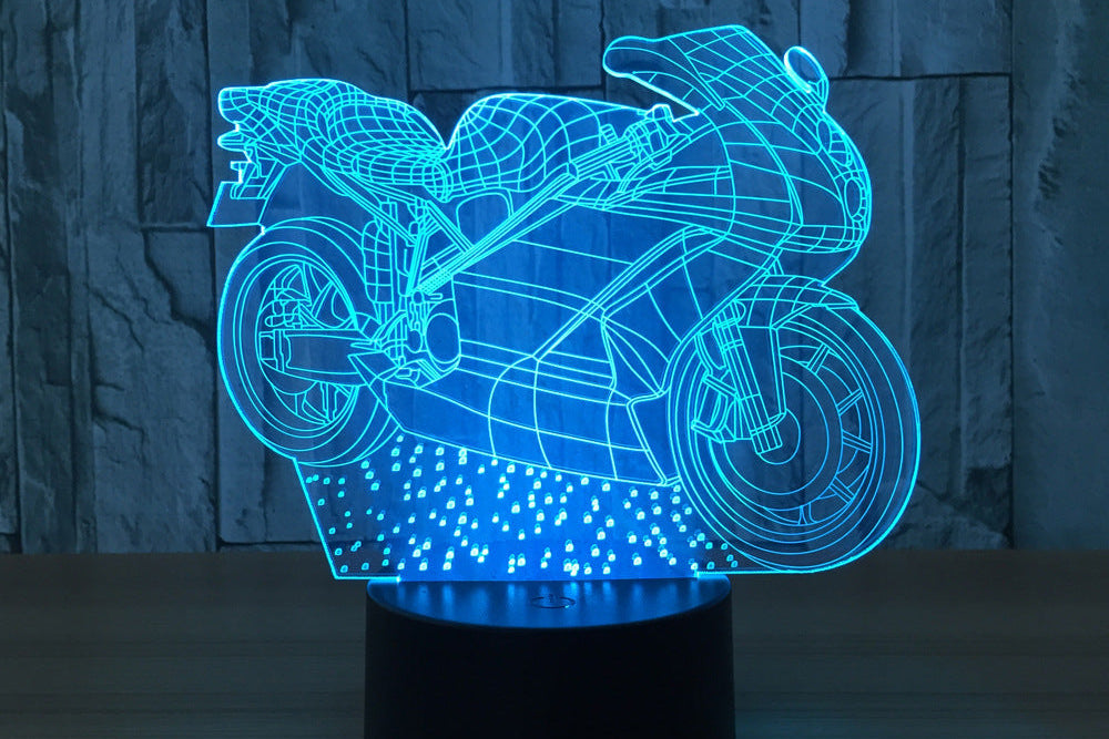 Motorcycle Night Lamp – Stylish LED Desk Lamp Gift for Men & Teens