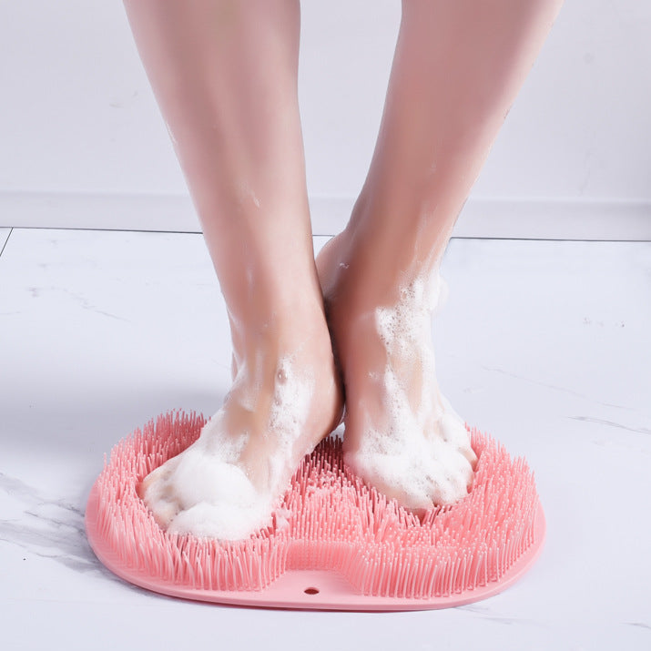 Shower Foot Scrubber & Massager – Non-Slip Silicone Bath Brush for Smooth Skin