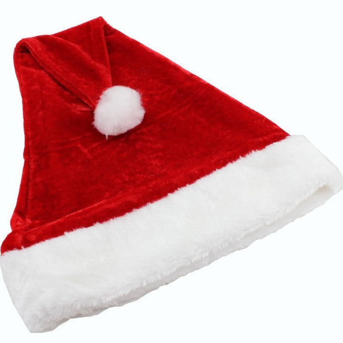Festive Plush Santa Hat – Ultra Soft Velvet Christmas Party Headwear