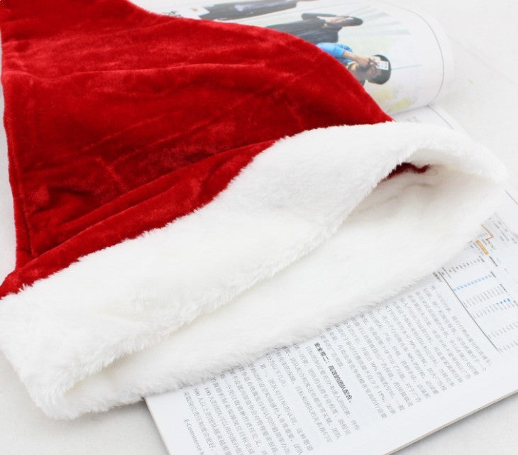 Festive Plush Santa Hat – Ultra Soft Velvet Christmas Party Headwear