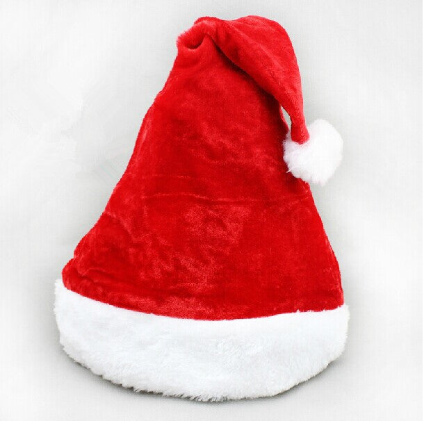 Festive Plush Santa Hat – Ultra Soft Velvet Christmas Party Headwear