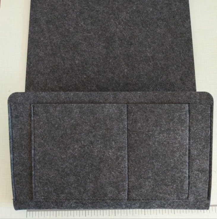 Felt Bedside Storage Organizer Bag – Anti-Slip Bed Hanging Pocket for Bedroom & Sofa Storage