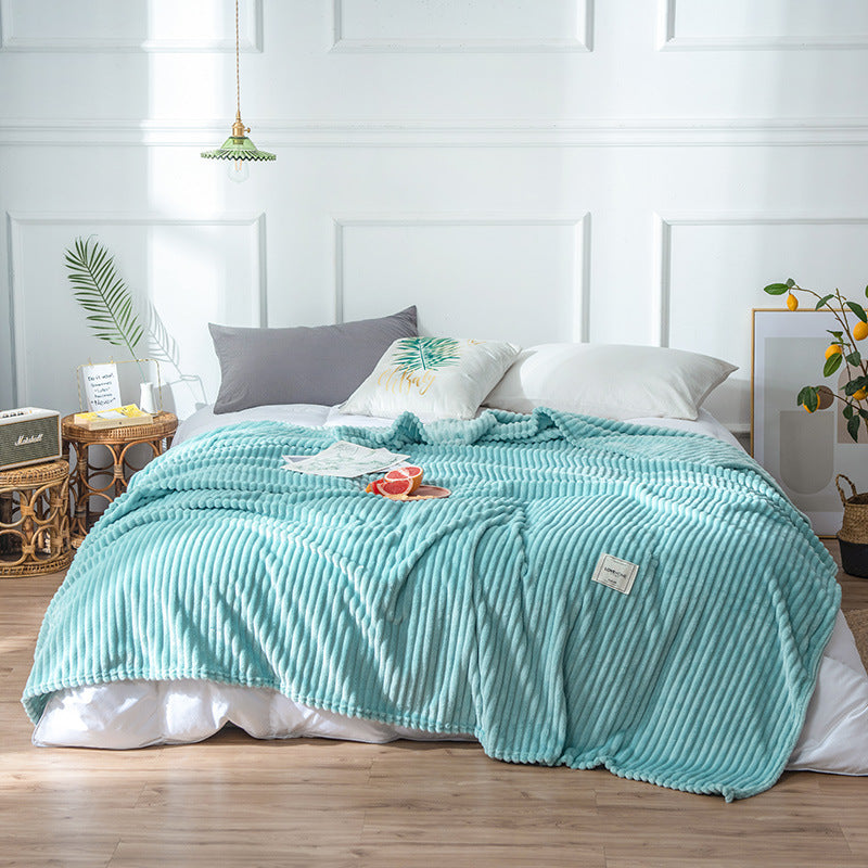 Soft Cozy Flannel Blanket Solid – Warm Fleece Throw for Bedroom Sofa