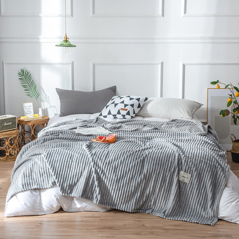 Soft Cozy Flannel Blanket Solid – Warm Fleece Throw for Bedroom Sofa