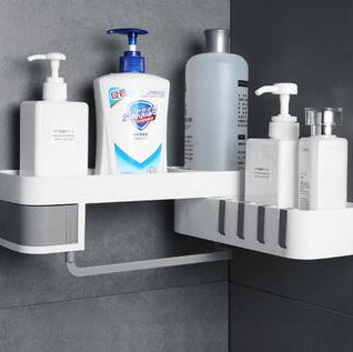 Corner Bathroom Storage Rack – Shower & Countertop Organizer