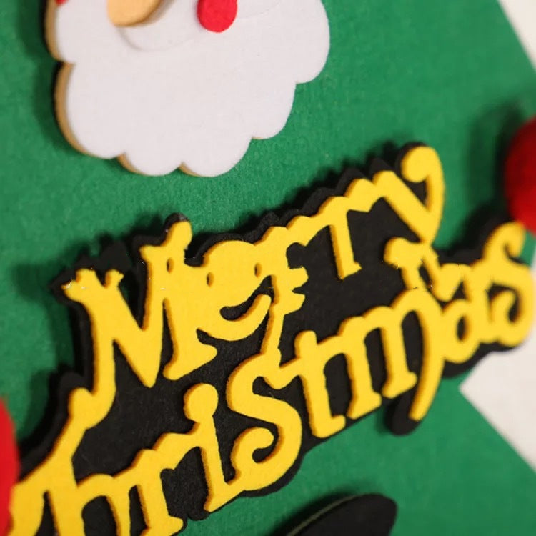 Christmas Felt Tree Decoration Set – DIY Reusable Wall Decor for Kids Holiday Activity