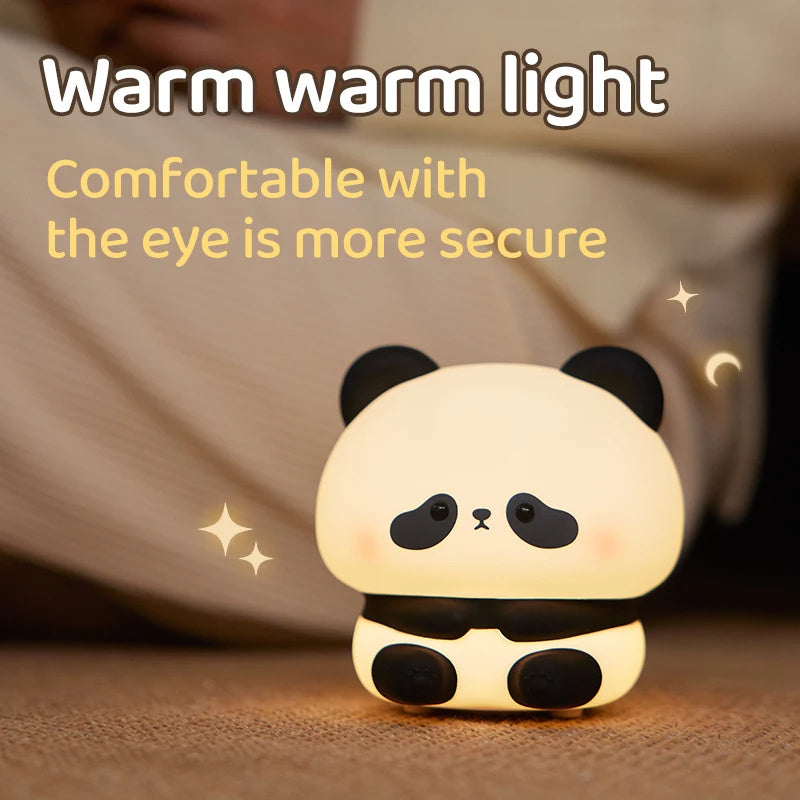 Panda LED Night Light – Cute Silicone Touch Lamp for Kids & Bedroom