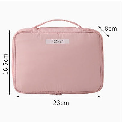 Foldable Travel Toiletry Cosmetic Bag – Makeup Organizer Case for Women, Gym & Vacation Storage