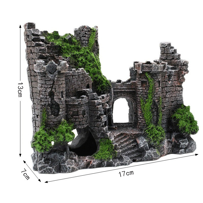 Aquarium Castle Decoration – Resin Fish Tank Ornament