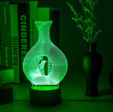 Modern 3D Night Light LED Lamp – Creative Home Decor Light for Bedroom & Desk