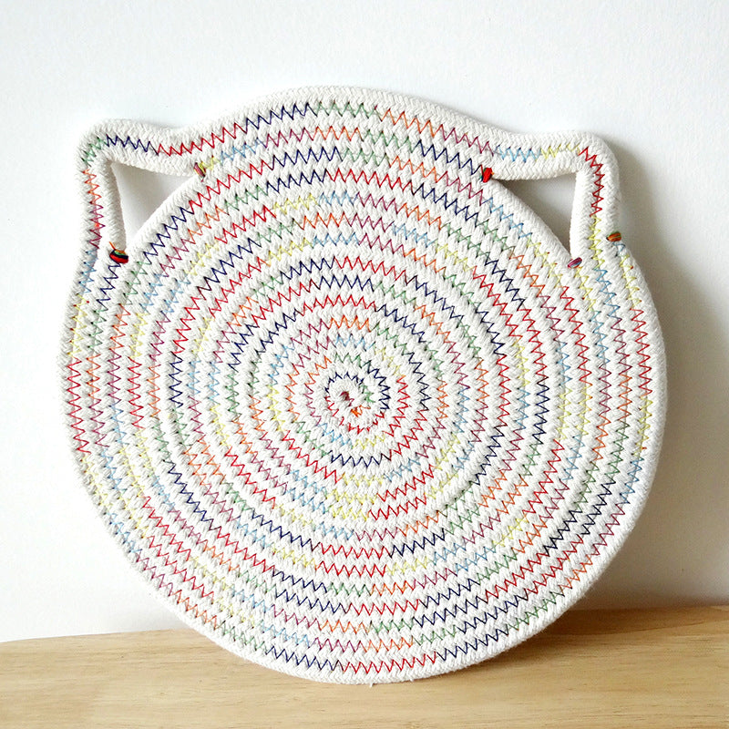 Cute Cat Ears Hanging Table Mat – Kitchen Heat Resistant Placemat for Dining & Home Decor