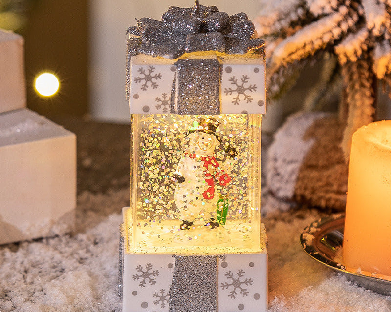 Christmas Crystal Ball Gift Box Lights – LED Holiday Decoration for Home & Party Decor