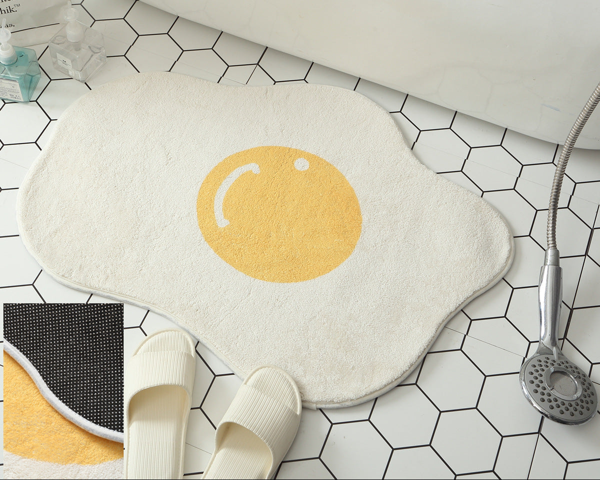 Cute Egg Area Rug – Bathroom, Kitchen & Bedroom Entrance Mat | Trendy Home Decor