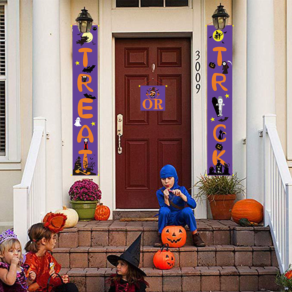 Halloween Outdoor Yard Banner Decoration – Horror Couplets Home Party Decor