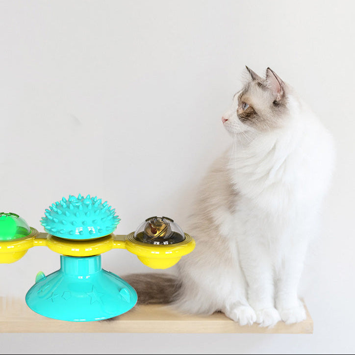 Interactive Cat Scratching Windmill – Teeth Cleaning & Play Pet Toy