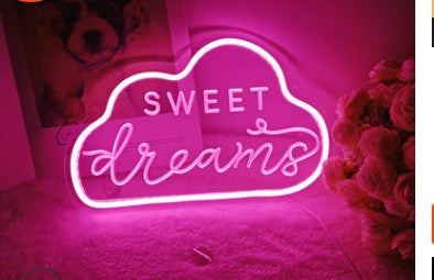 Aesthetic LED Neon Light Acrylic Back Panel – Room Decor Lamp for Bedroom & Gifts