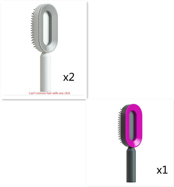 Self-Cleaning Hair Brush – Detangling & Smoothing with One-Click Hair Removal