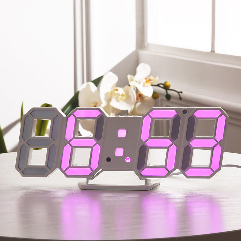 Modern 3D LED Digital Wall Clock – Minimalist Home & Office Decor