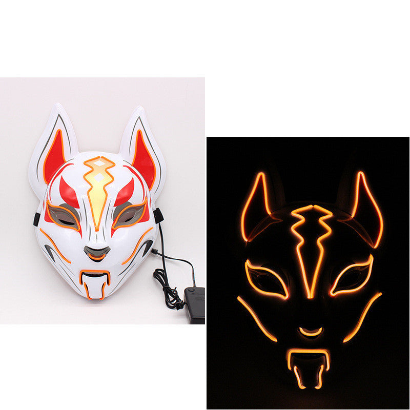 Glowing Cosplay Mask LED – Cat Face Anime Mask, Halloween Party & Bar Costume