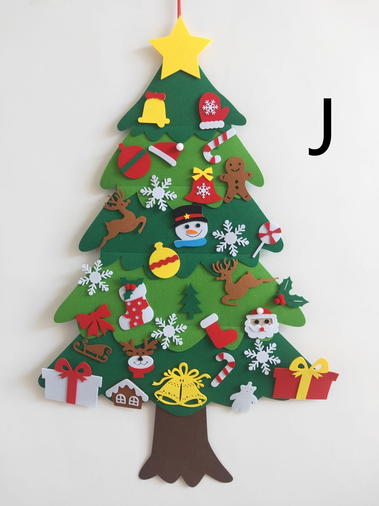 Educational Felt Christmas Tree Set – 3D DIY Holiday Decor for Children