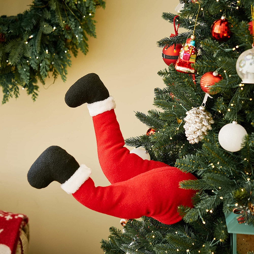 Christmas Garden Elf Legs Decoration Outdoor Yard Holiday Funny Xmas Lawn Ornament