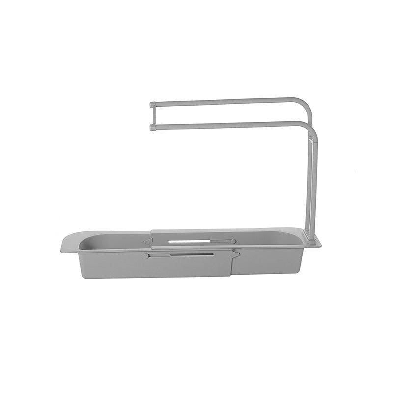 Space-Saving Sink Rack Holder – Telescopic Adjustable Kitchen Storage Organizer for Cleaning Supplies